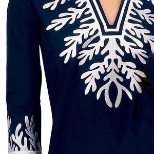 NWT Gretchen Scott Designs Navy Embroidered Maxi Dress